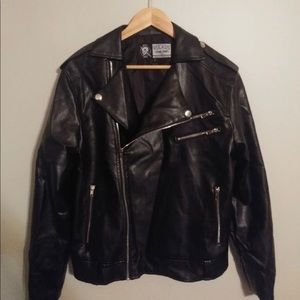 punk rock jacket faux leather grunge